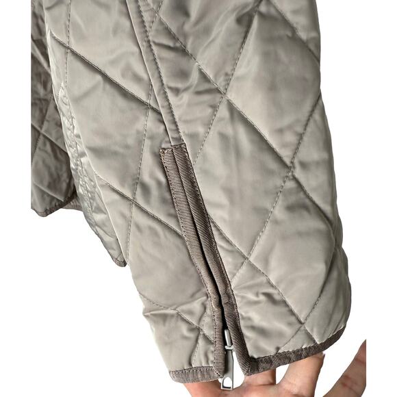 Lafayette 148 Womens Lightweight Puff Quilted Jacket Double Zip Pockets Zip Cuff - Picture 5 of 8